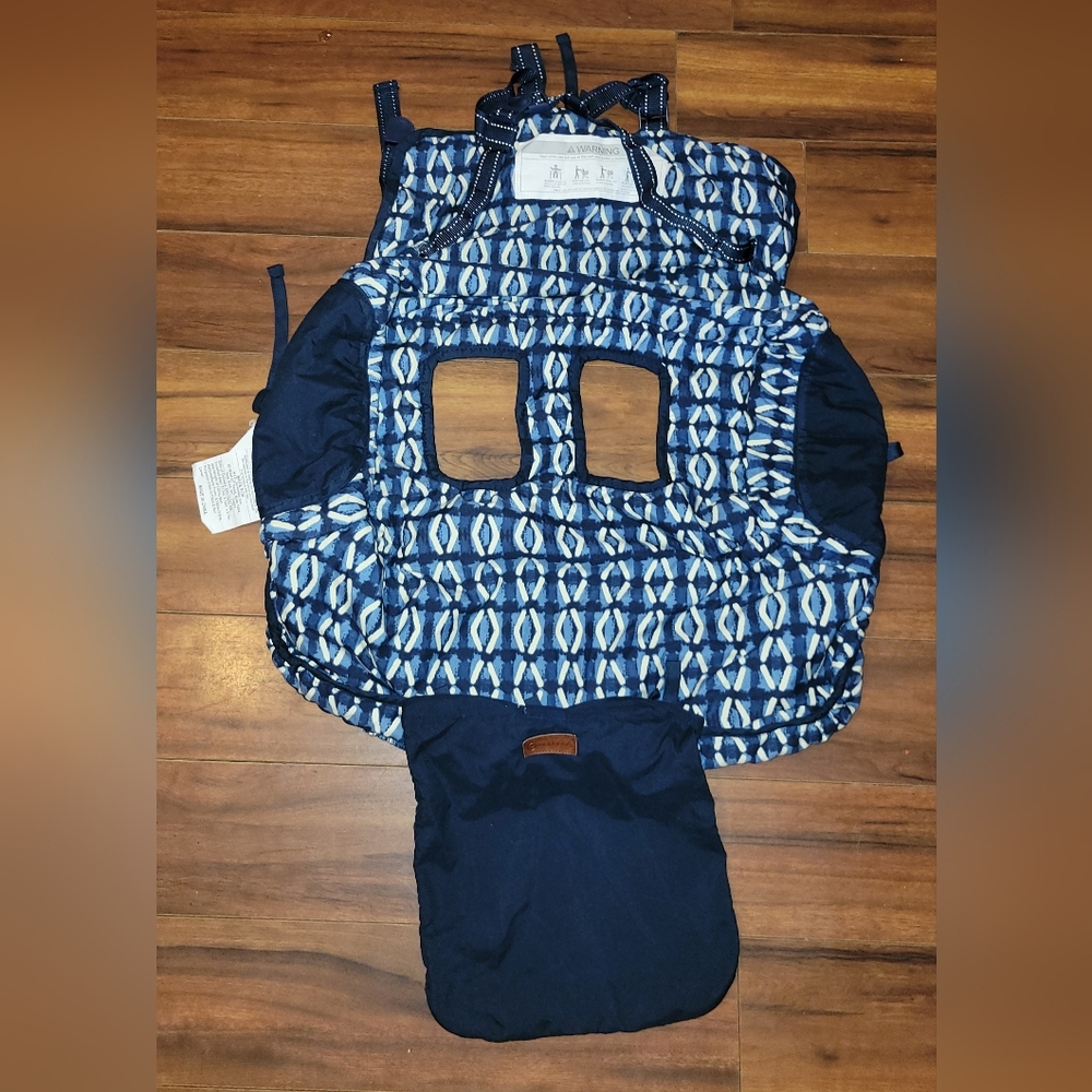 Monbebe Blue & White Geometric Patterned Highchair Cart Cover